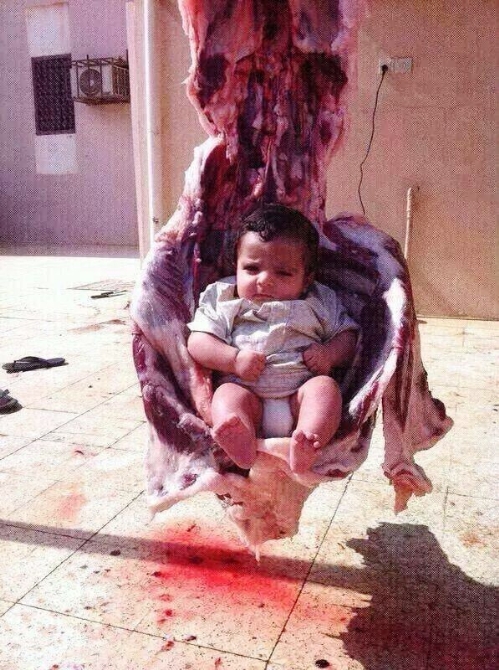 Kurbanlığı bebeğe salıncak yaptılar!