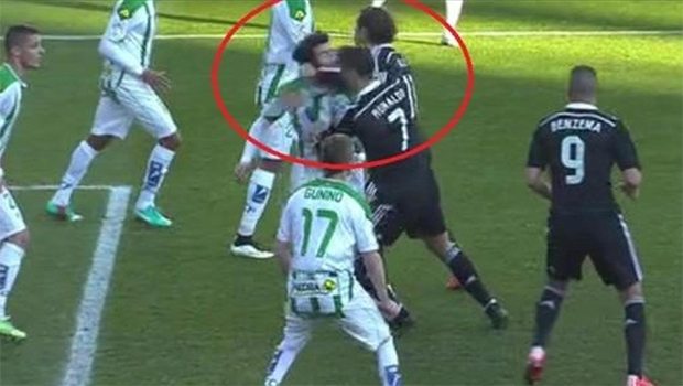 Ronaldo'nun kırmızı kart gördüğü kavga görüntüleri