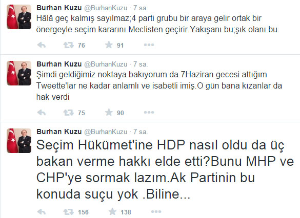 Burhan Kuzu: 'Erdoğan seçim kararı aldı'