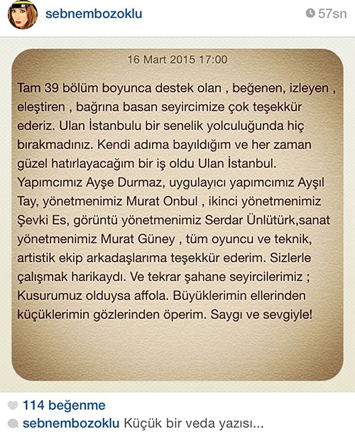 'Ulan İstanbul' dizisi veda etti