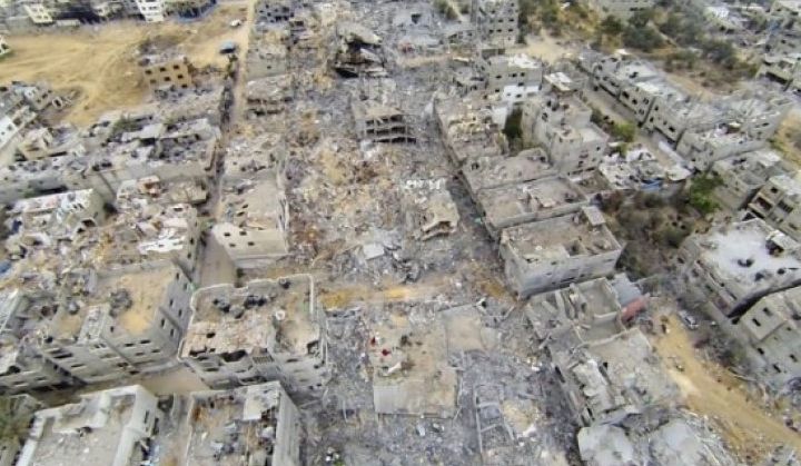 İsrail'in Gazze'de yaşattığı yıkım havadan görüntülendi