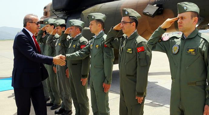 Erdoğan tatbikatı başkomutan olarak izledi