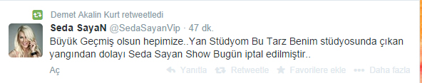 Seda Sayan'ın programı iptal edildi!