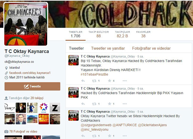PKK'lı hackerlar Oktay Kaynarca'yı hedef aldı
