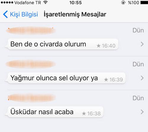 Whatsapp'a yıldızlı mesaj özelliği geldi