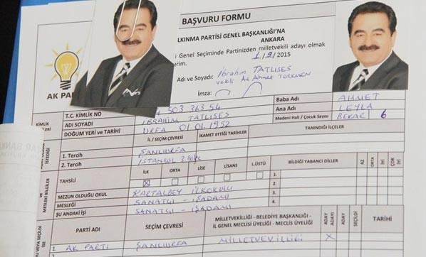 Ünlü sanatçı adaylık başvurusunu yaptı