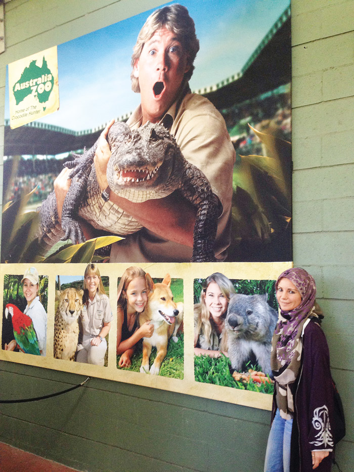 Burcu Çetinkaya ünlü timsah avcısı Steve Irwin'in evinde