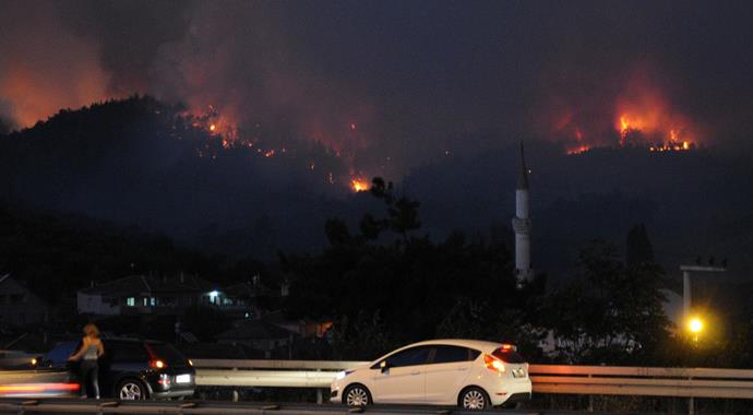 Bursa'da büyük orman yangını (BURSA YANGIN)