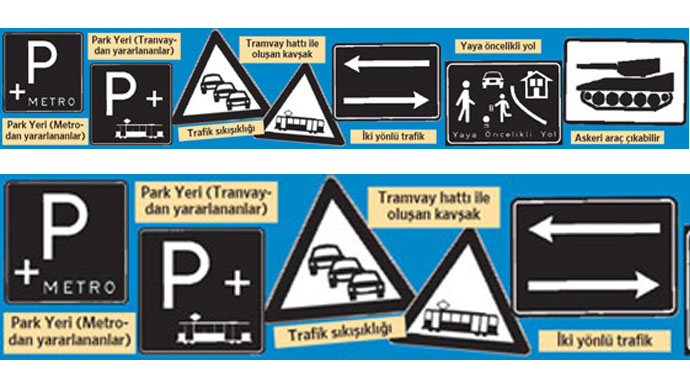 Yeni trafik levhalarında sona gelindi