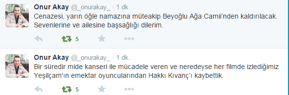 Yeşilçam'ın usta oyuncusu Hakkı Kıvanç hayatını kaybetti