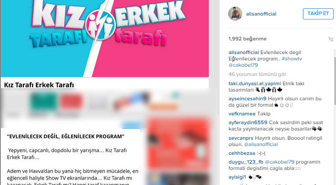 Alişan'dan evlilik programlarına gönderme