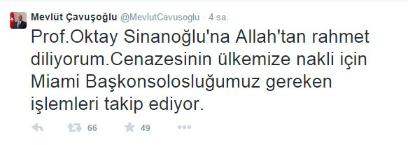 Oktay Sinanoğlu hayatını kaybetti