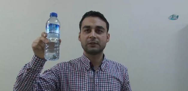 Hazır suyun içinden öyle bir cisim çıktı ki!
