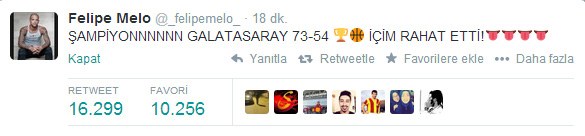 Melo'dan şampiyonluk yorumu