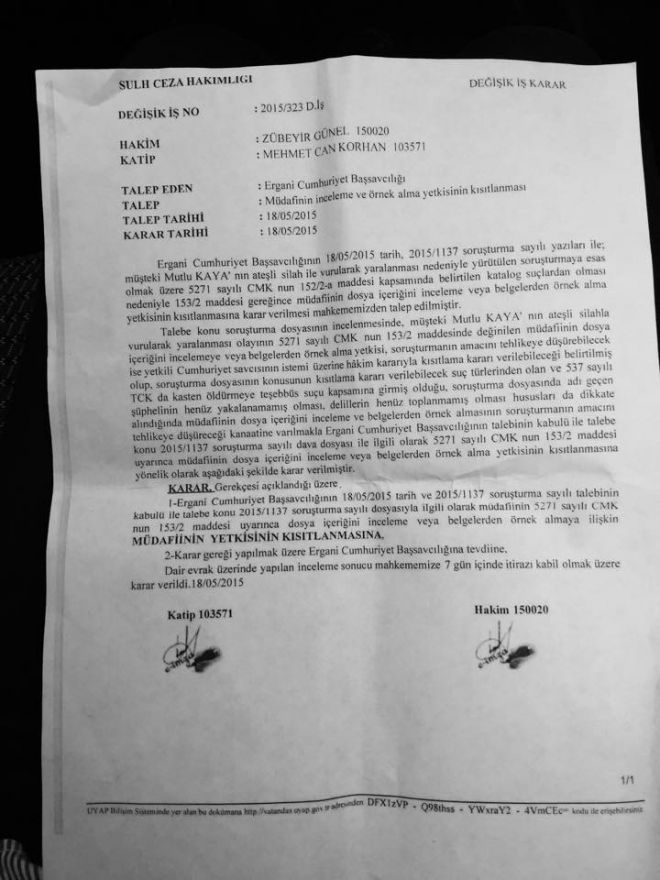 Mutlu Kaya burada vurulmuş