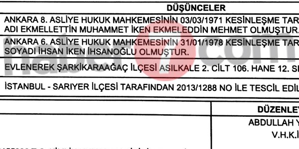 İşte Ekmeleddin İhsanoğlu'nun adını değiştirme nedeni