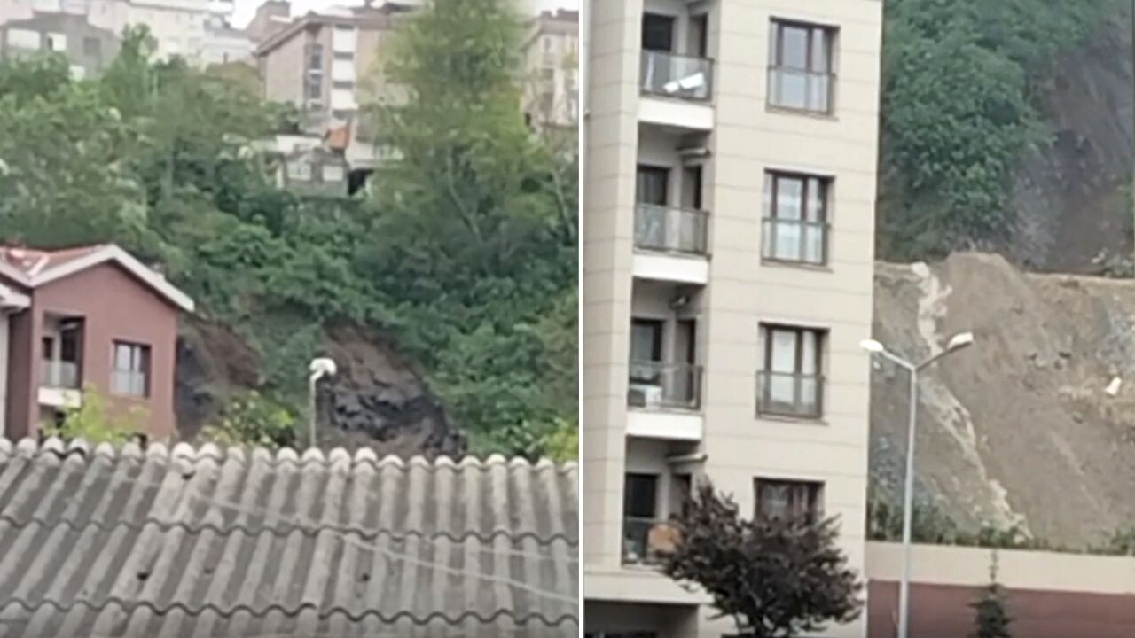  -İstanbul'daki toprak kaymasının görüntüleri ortaya çıktı