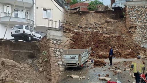Bursa’da istinat duvarı apartmanın üzerine çöktü: 2 yaralı - Gündem