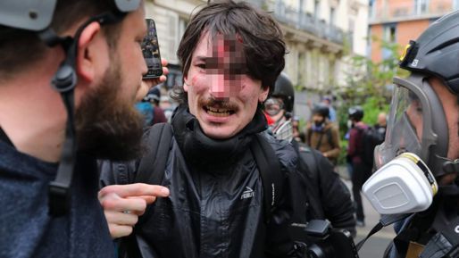 Paris'te olaylı 1 Mayıs: Polisten eylemcilere coplu müdahale - Dünya