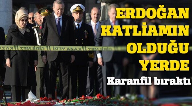 Erdoğan karanfil bıraktı