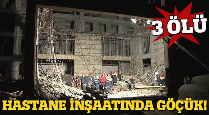 Balıkesir&#039;de hastane inşaatında göçük: 3 ölü
