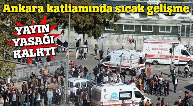 Ankara katliamıyla ilgili yayın yasağı kalktı