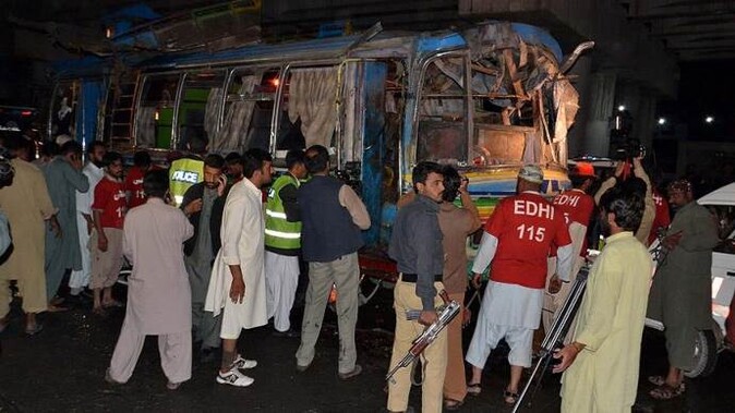 Pakistan&#039;da otobüse bombalı saldırı: 11 ölü
