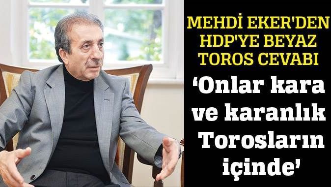 Mehdi Eker&#039;den HDP&#039;ye beyaz toros cevabı: Onlar karanlık Torosların içinde