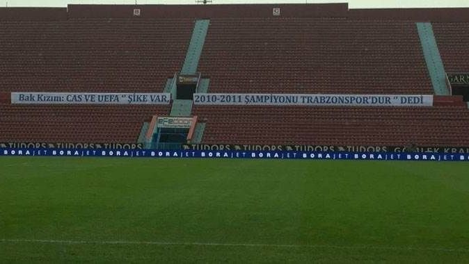 Trabzonspor&#039;dan Fenerbahçe&#039;nin pankartına cevap
