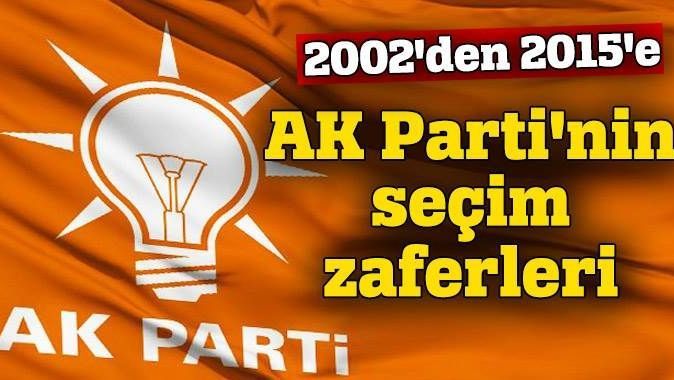 2002&#039;den 2015&#039;e AK Parti&#039;nin seçim zaferleri