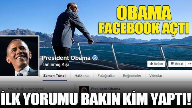 Obama Facebook açtı, ilk yorumu Zuckerberg yaptı