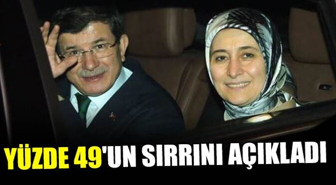 Davutoğlu, yüzde 49&#039;un sebebini açıkladı
