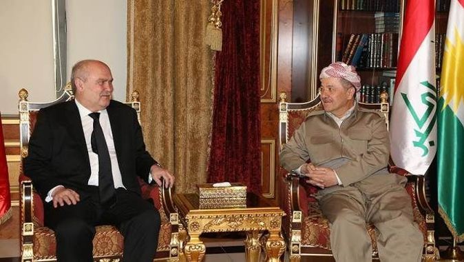 Sinirlioğlu, IKBY Başkanı Barzani&#039;yle bir araya geldi
