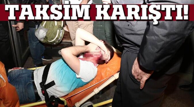 Taksim karıştı, Rus turist bıçaklandı!