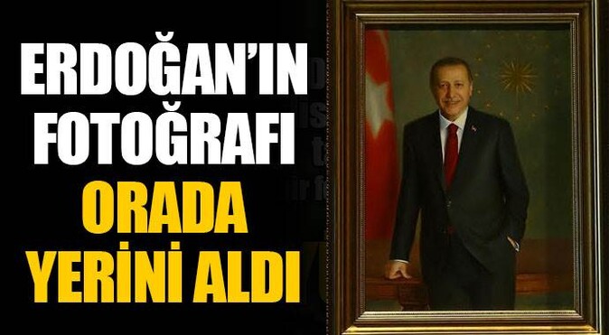 O tablolara Erdoğan da eklendi
