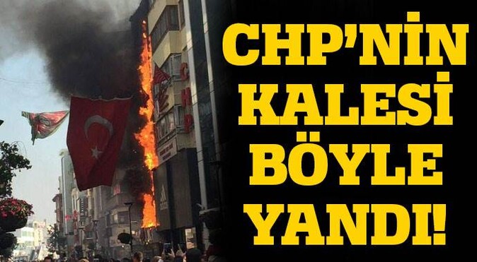 CHP Karşıyaka İlçe Başkanlığı&#039;nda yangın