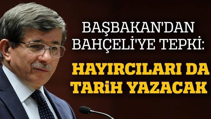 Davutoğlu&#039;ndan Türkeş&#039;e teşekkür, Bahçeli&#039;ye tepki