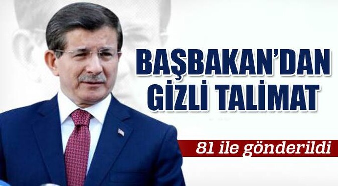 Başbakan Davutoğlu&#039;ndan valilere gizli terör genelgesi
