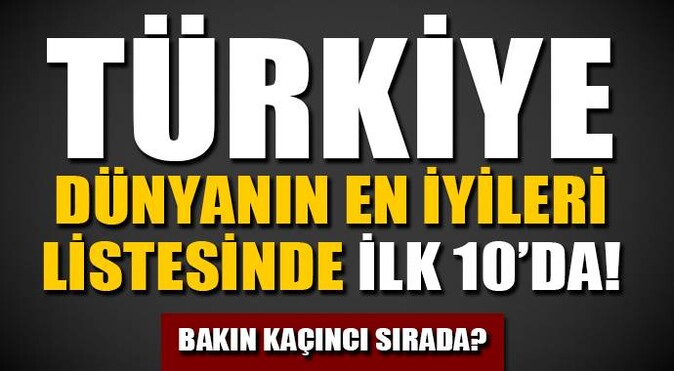 Türkiye dünyanın en hızlı büyüyen 7. ülkesi oldu!