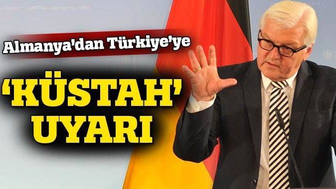 Alman bakandan Türkiye&#039;ye küstah uyarı