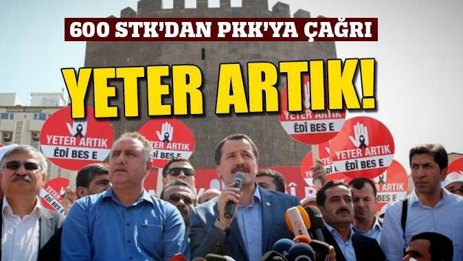 600 STK&#039;dan Diyarbakır&#039;da çağrı: Silah bırak PKK!
