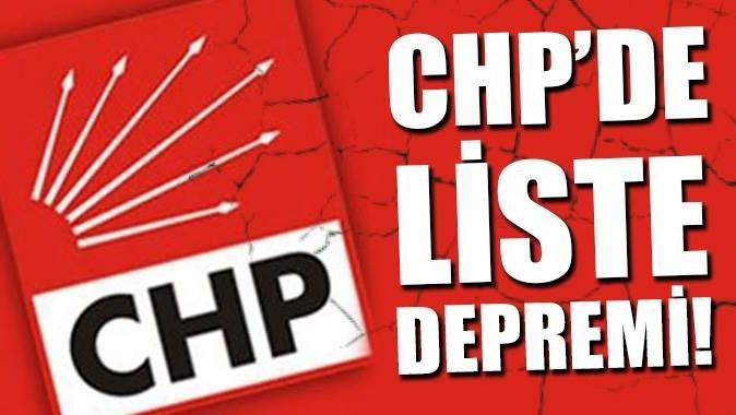 CHP&#039;de liste depremi