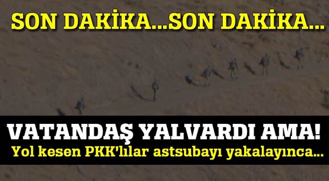 Yol kesen PKK&#039;lılar astsubayı kaçırdı