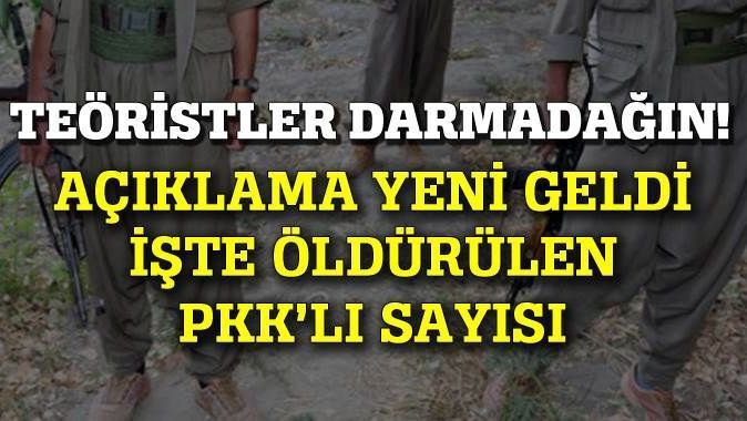 PKK&#039;ya büyük darbe, işte öldürülen terörist sayısı...