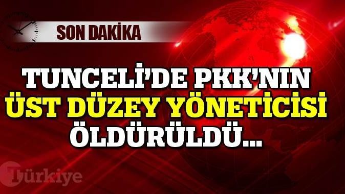 Terör örgütü PKK&#039;nın üst düzey yöneticisi Tunceli&#039;de öldürüldü!