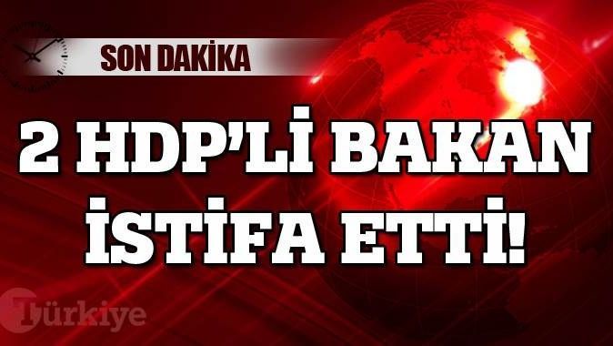 2 HDP&#039;li bakan istifa etti!