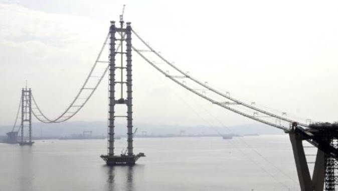 Körfez Köprüsü&#039;nde bayramdan sonra ana kablolar çekilecek