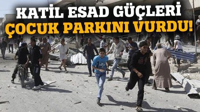 Katil Esad güçleri çocuk parkını bombaladı: 15 ölü
