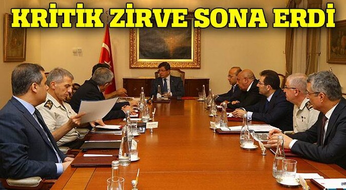 Başbakan Davutoğlu başkanlığında Güvenlik Zirvesi sona erdi