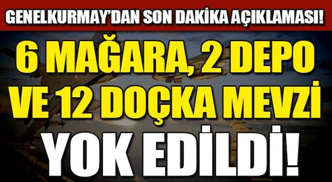 23 PKK hedefi TSK tarafından yok edildi